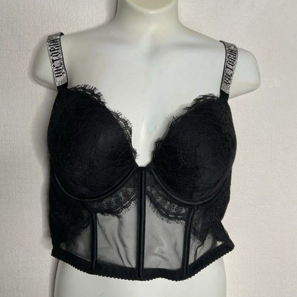 NWT Victoria's Secret Very Sexy Shine Strap Corset Push Up Bra Women Size 36C